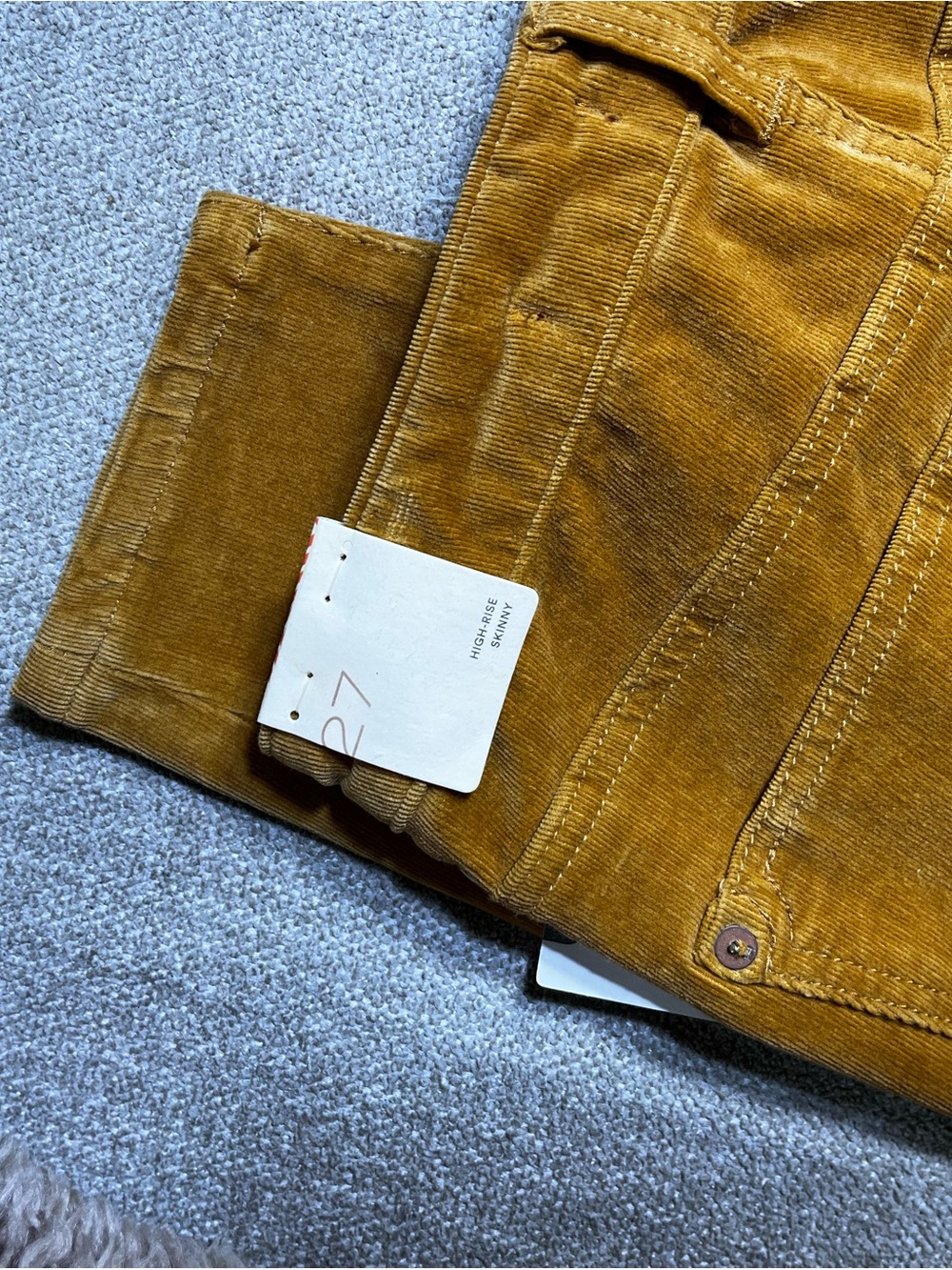 Pilcro Skinny High Rise Corduroy Jeans in Cedar 27 - Picture 8 of 13